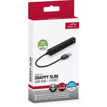 Hub SPEEDLINK SNAPPY delgado 480 Mbit/s negro