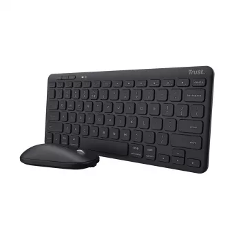 Teclado Trust Lyra con ratón incluido Oficina RF Wireless + Bluetooth QWERTZ alemán negro