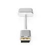 Nedis CCTB37250AL02 Cable adaptador de vídeo 0,2 m DisplayPort DVI-D Plata