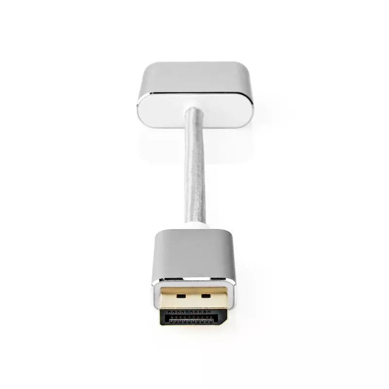 Nedis CCTB37250AL02 Cable adaptador de vídeo 0,2 m DisplayPort DVI-D Plata