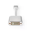 Nedis CCTB37250AL02 Cable adaptador de vídeo 0,2 m DisplayPort DVI-D Plata