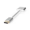 Nedis CCTB37250AL02 Cable adaptador de vídeo 0,2 m DisplayPort DVI-D Plata