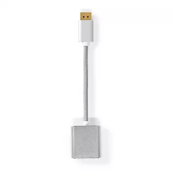 Nedis CCTB37250AL02 Cable adaptador de vídeo 0,2 m DisplayPort DVI-D Plata