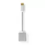 Nedis CCTB37250AL02 Cable adaptador de vídeo 0,2 m DisplayPort DVI-D Plata