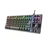 Trust GXT 794 Teclado ratón incluido Gaming USB QWERTZ Alemán Negro