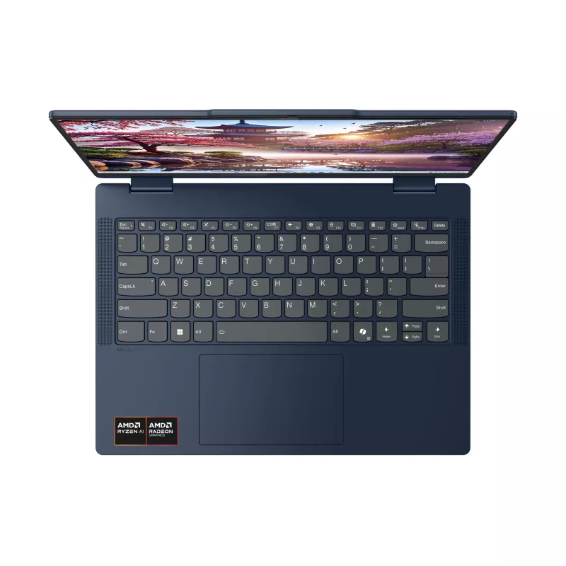 Lenovo IdeaPad 5 2 en 1 14AKP10 Copilot+ PC AMD Ryzen™ AI 7 350 Híbrido (2 en 1) 35,6 cm (14 inch) táctil WUXGA 16 GB LPDDR5x-SDRAM 1 TB SSD Wi-Fi 7 (802.11be) Windows 11 Home Azul