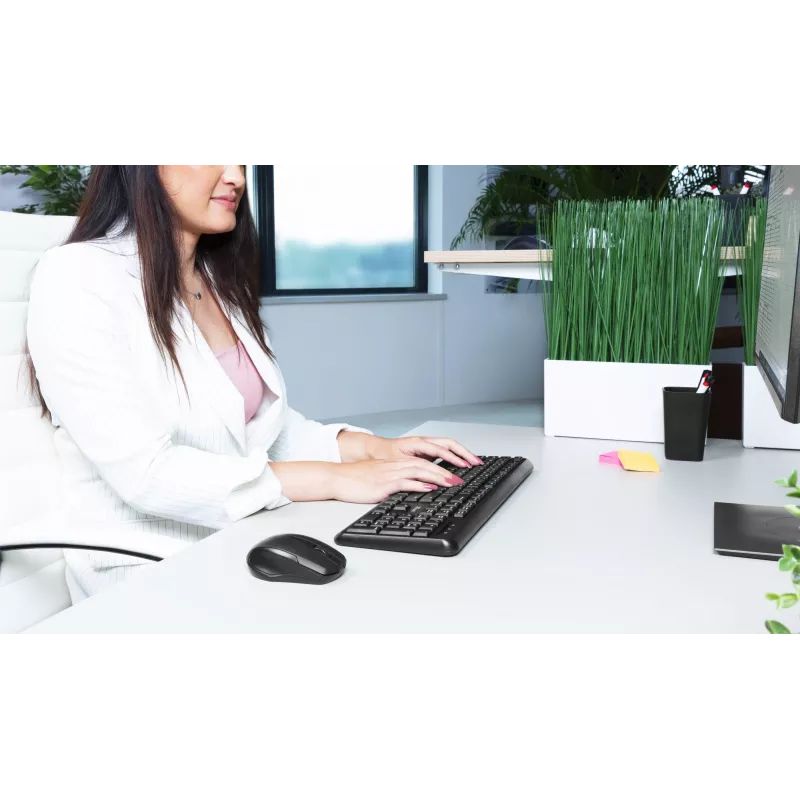 Trust TKM-350 Teclado y ratón Office RF Wireless QWERTZ Alemán Negro