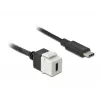 Módulo Keystone DeLOCK 86399 Plano Negro Blanco USB C