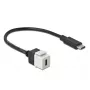 Módulo Keystone DeLOCK 86399 Plano Negro Blanco USB C
