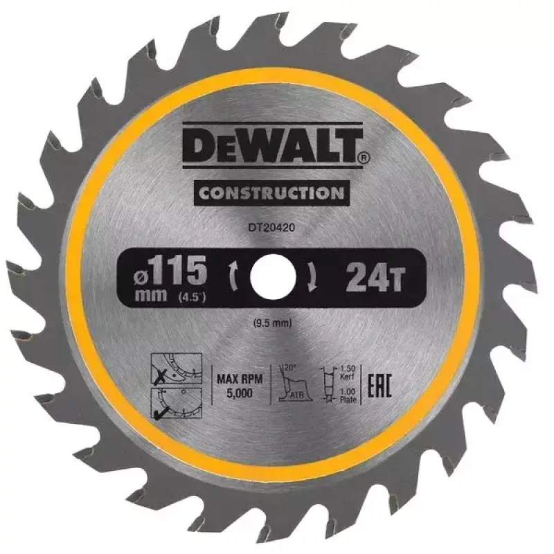 Disco de sierra circular DeWALT DT20420-QZ 11,5 cm para madera