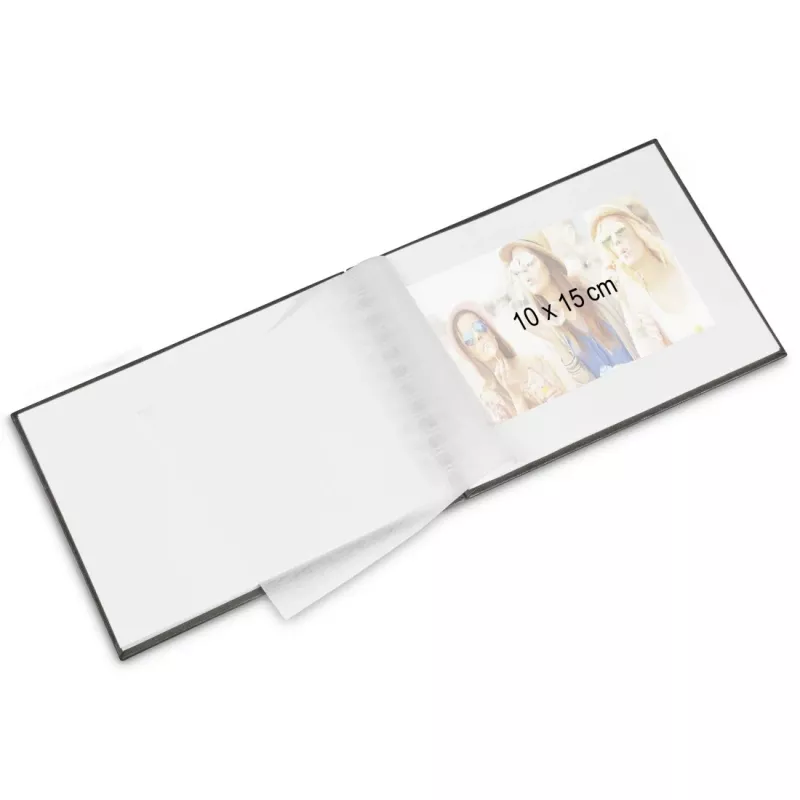 Hama 00002111 Fine Art álbum de fotos de espiral, 24 x 17 cm, 50 páginas blancas, gris