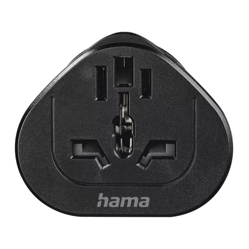 Hama 00223454 Adaptador de enchufe Tipo E/F Hybrid Universal Negro