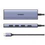 Hub USB Type-C UGREEN 20956A con HDMI y USB 3.0, 5 Gbit/s, 4K 3840x2160, Plata
