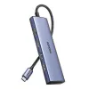 Hub USB Type-C UGREEN 20956A con HDMI y USB 3.0, 5 Gbit/s, 4K 3840x2160, Plata