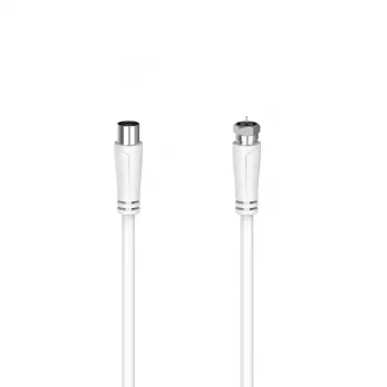 Hama 00205061 Cable coaxial 1,5 m Coax F Blanco
