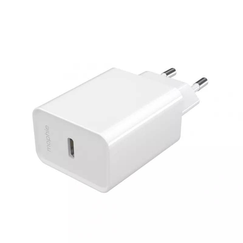 mophie essentials 20W USB-C PD Fuente de alimentación universal Blanca Carga rápida por CA Interior