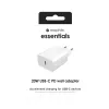 mophie essentials 20W USB-C PD Fuente de alimentación universal Blanca Carga rápida por CA Interior