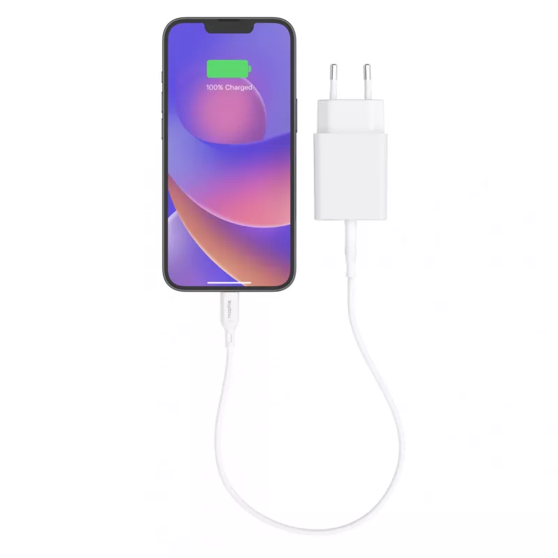 mophie essentials 20W USB-C PD Fuente de alimentación universal Blanca Carga rápida por CA Interior