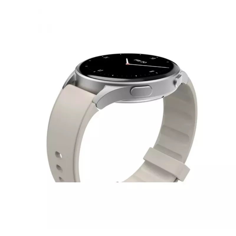 Hama 00178612 Smartwatch 8900, 3,35 cm (1,32 pulgadas) AMOLED, 42 mm, 466 x 466 píxeles, pantalla táctil, GPS, plateado/beige