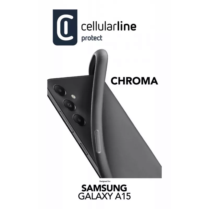 Cellularline CHROMAGALA15K Chroma funda para Samsung Galaxy A15 4G/5G, negra