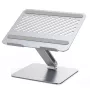 Soporte para portátil UGREEN 40291 Plata Aluminio, altura máx. 20,1 cm, inclinación 0–180°, base 280×223 mm, para portátiles de 17,3