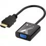 Adaptador de cable convertidor Techly HDMI a VGA negro 0,1 m 1920x1200 60 Hz