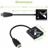 Adaptador de cable convertidor Techly HDMI a VGA negro 0,1 m 1920x1200 60 Hz