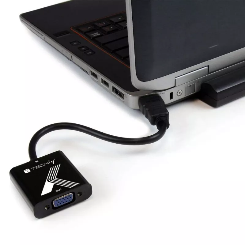 Adaptador de cable convertidor Techly HDMI a VGA negro 0,1 m 1920x1200 60 Hz