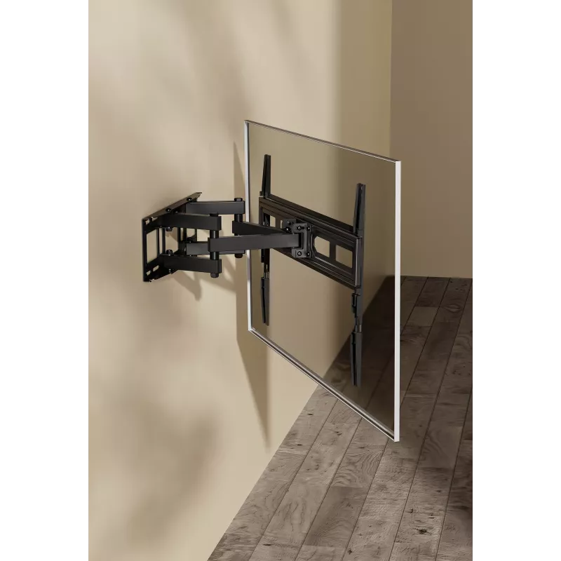 Soporte de pared para TV y monitor Manhattan Full Motion 1 pantalla 37-65 negro VESA 100x100 hasta 600x400mm máx. 40kg