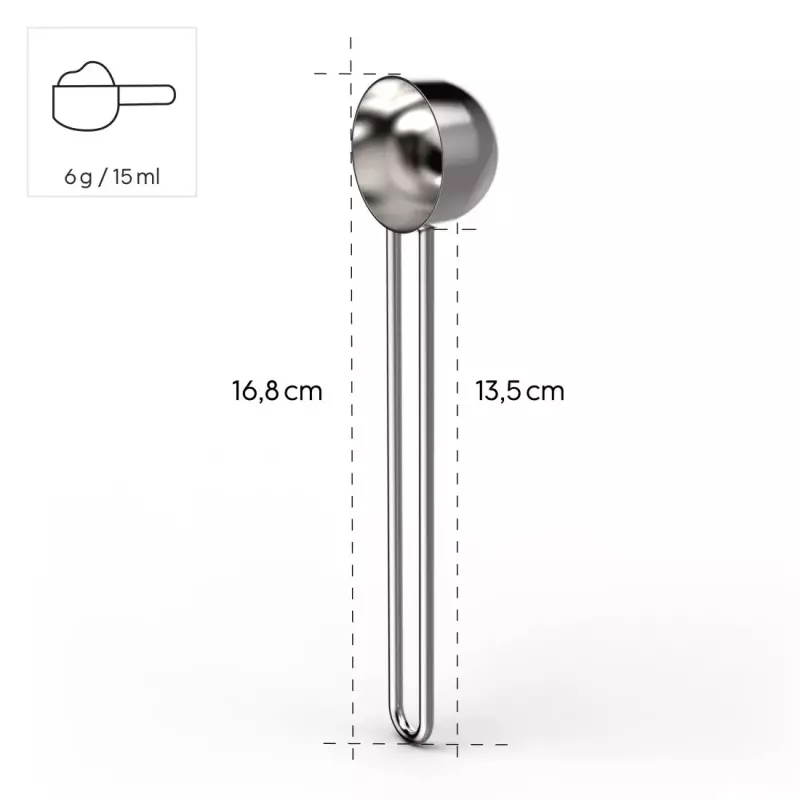 Cuchara dosificadora Xavax Barista acero inoxidable 1 ud. 168 mm