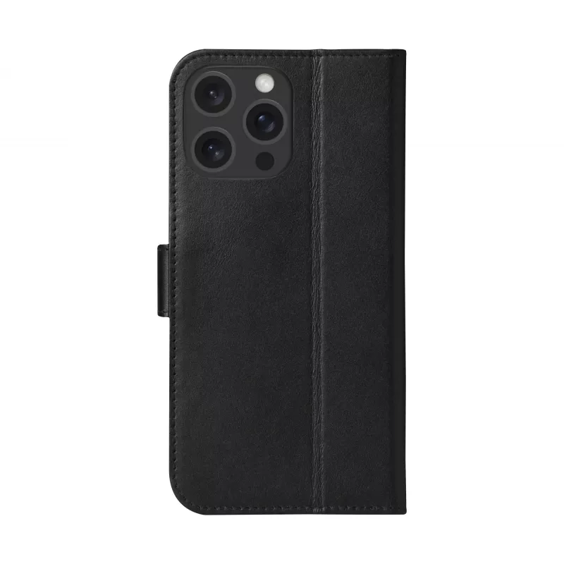 Funda tipo folio dbramante1928 iPhone 16 ProMax negra 3 compartimentos para tarjetas