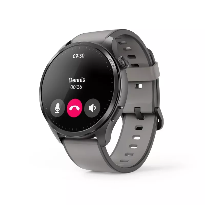 Hama Smartwatch 9000 00178627, 1,43 pulgadas (3,63 cm) AMOLED, GPS, almacenamiento de música, resistente al agua, correa de silicona, antracita