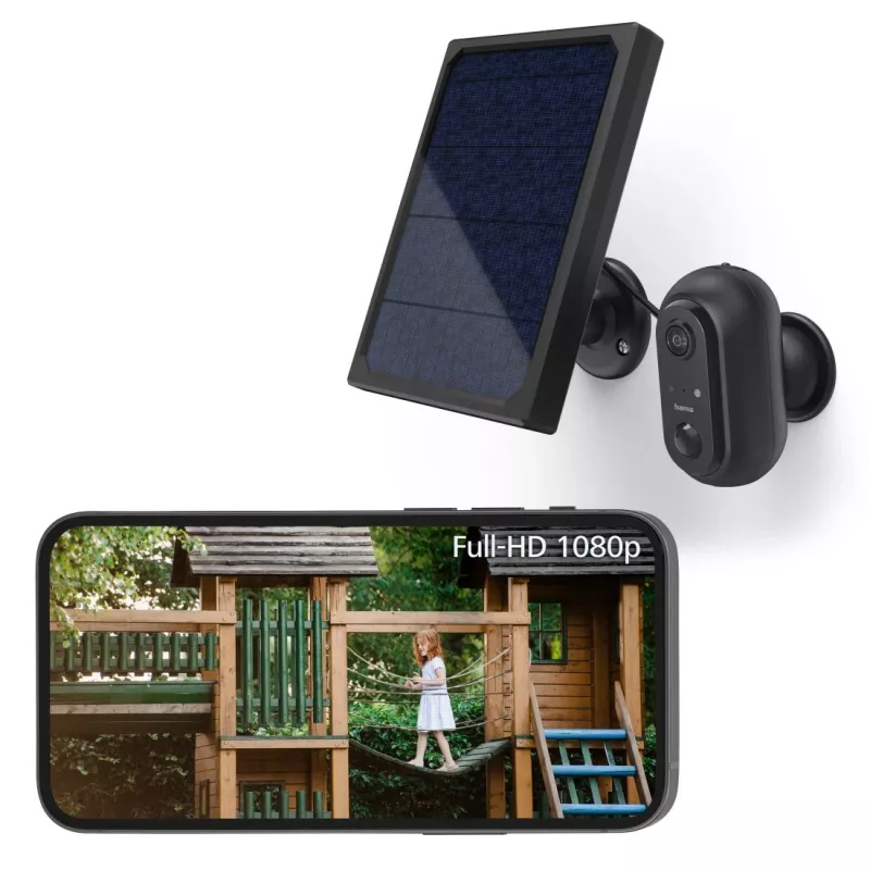 Cámara de vigilancia IP Hama 00176648 exterior inalámbrica negra 1080p