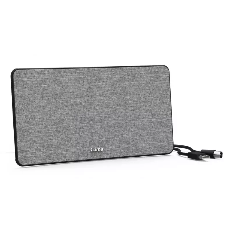 Antena de TV interior Hama diseño textil negro gris USB 2 m