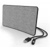 Antena de TV interior Hama diseño textil negro gris USB 2 m