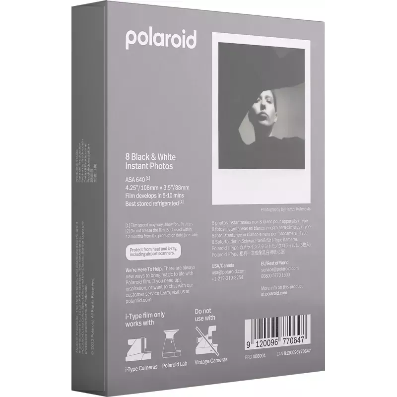Película B&W para I-Type Polaroid 8 uds.