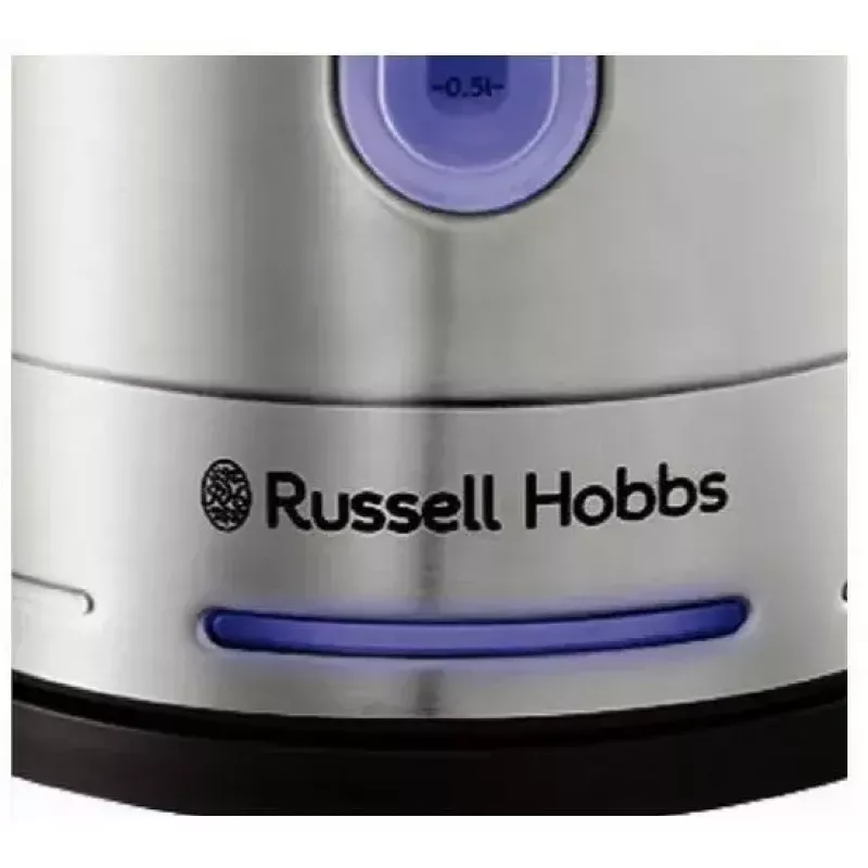 Hervidor eléctrico Russell Hobbs Quiet Boil 26300-70, 1,7 l, 2400 W, acero inoxidable, base giratoria, resistencia oculta, plateado