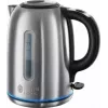 Hervidor eléctrico Russell Hobbs Quiet Boil 26300-70, 1,7 l, 2400 W, acero inoxidable, base giratoria, resistencia oculta, plateado