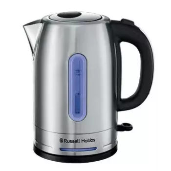 Hervidor de agua Russell Hobbs 1,7 l 2400 W acero inoxidable, indicador de nivel de agua, base 360°