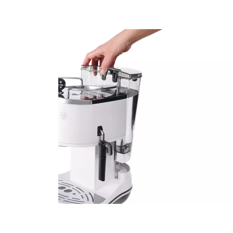 Cafetera espresso De’Longhi ECO 311.W — manual 15 bar, depósito de agua 1,4 L, 2 tazas, función de calentamiento, aparato de sobremesa