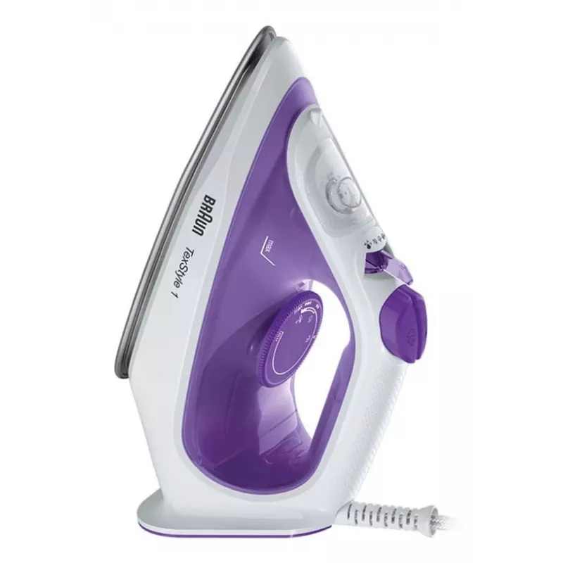 Plancha de vapor Braun TexStyle 1 SI 1080 suela cerámica 2000 W negra, morada