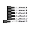 Rotuladores de pizarra blanca magnéticos Rexel negros 6 uds.
