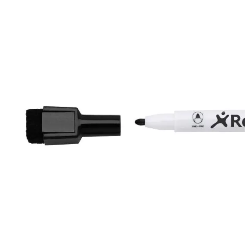 Rotuladores de pizarra blanca magnéticos Rexel negros 6 uds.