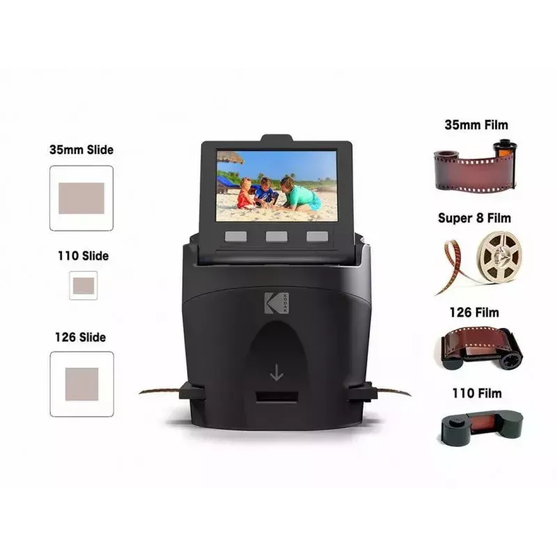 Escáner de películas y diapositivas Kodak Scanza RODFS35EU, 14 MP, LCD de 3,5 pulgadas, SD/USB/HDMI