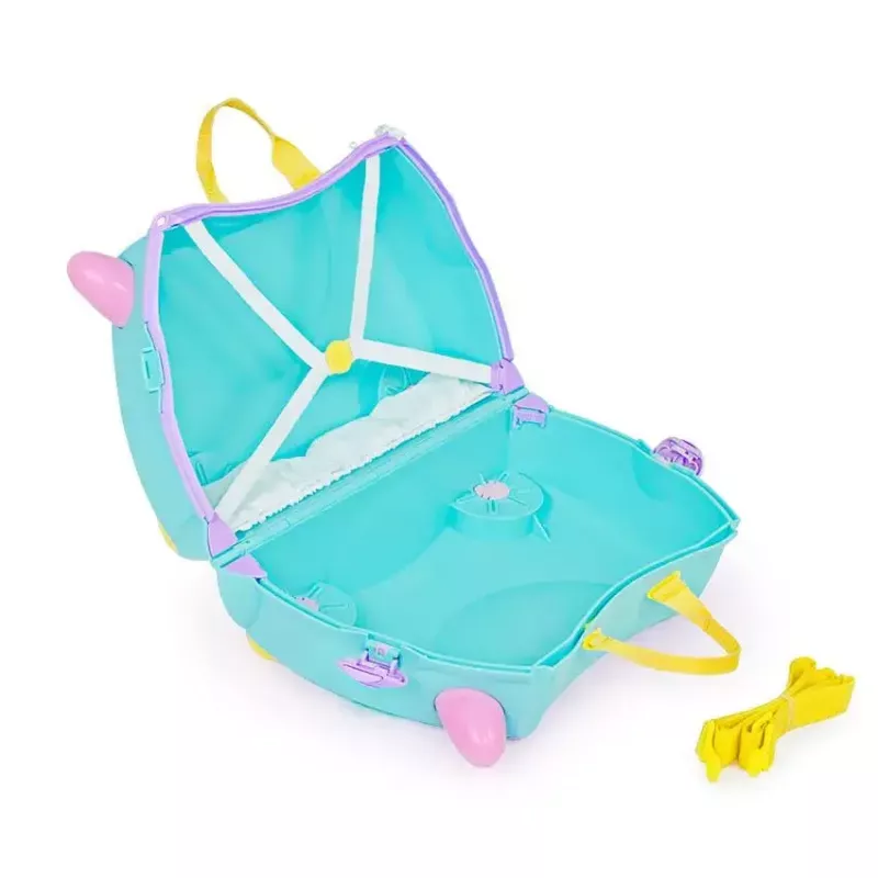 Maleta Trunki Una el unicornio 4 ruedas 18 L rosa turquesa amarillo