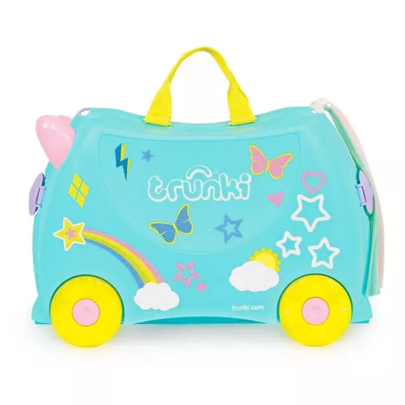 Maleta Trunki Una el unicornio 4 ruedas 18 L rosa turquesa amarillo