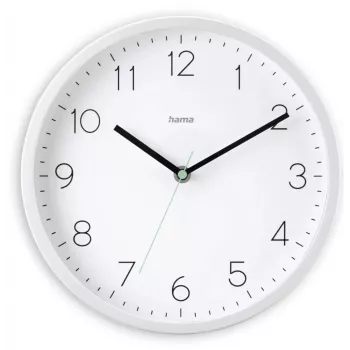 Reloj de pared HAMA Menorca, analógico, Ø 25 cm, blanco
