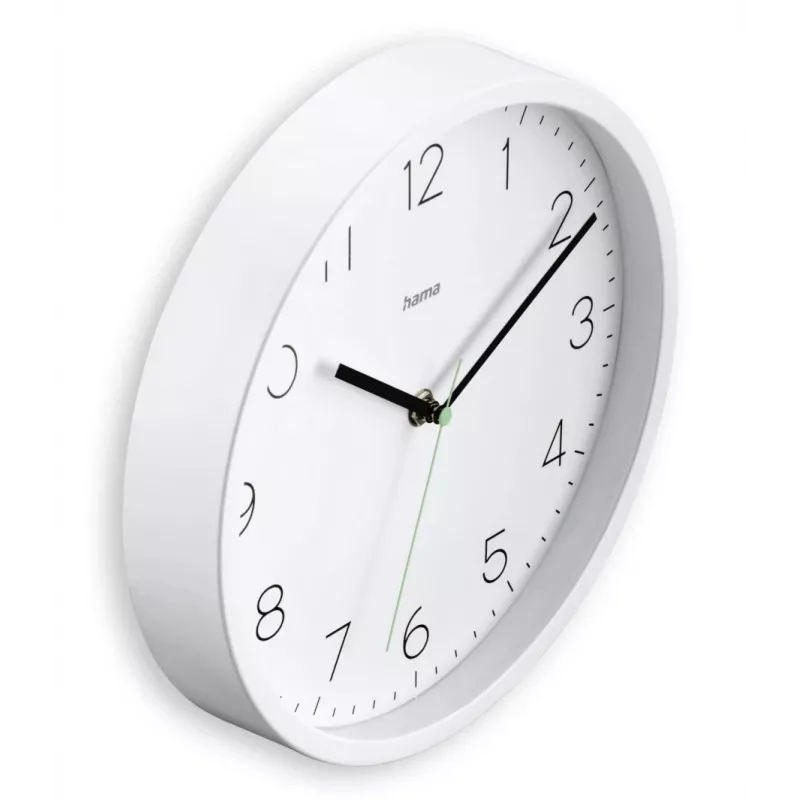 Reloj de pared HAMA Menorca, analógico, Ø 25 cm, blanco