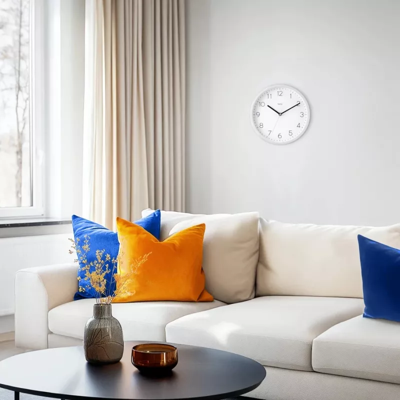 Reloj de pared HAMA Menorca, analógico, Ø 25 cm, blanco
