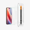 Protector de pantalla Spigen GLAS.tR EZ Fit Apple iPhone 16 Pro vidrio templado transparente 2 uds.